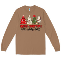 Toasted Coconut merry christmas let s play ball baseball Long Sleeve Tee - MaliasSmallBusiness
