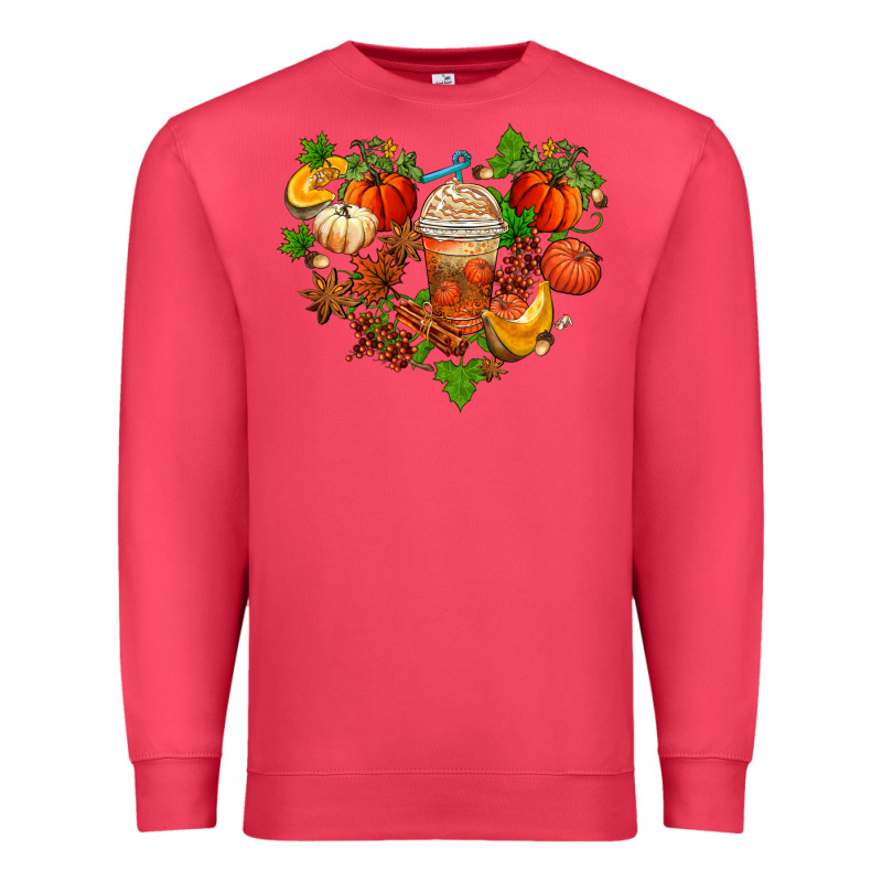 Fall Pumpkin Heart Premium Sweatshirt by AdoDesignShop | Teevron