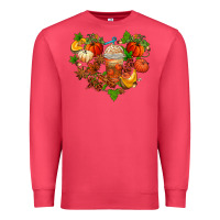 Cardinal fall pumpkin heart Premium Sweatshirt - AdoDesignShop