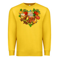 Lemon fall pumpkin heart Premium Sweatshirt - AdoDesignShop