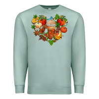 Seafoam fall pumpkin heart Premium Sweatshirt - AdoDesignShop