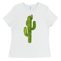 White cactus Ladies Tee - BarkalooDesign