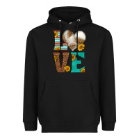 Black western volleyball love Heavyweight Hoodie - HRA Design Shop