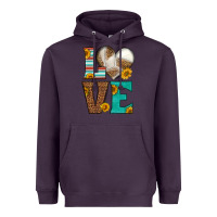 Plum western volleyball love Heavyweight Hoodie - HRA Design Shop