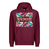 Burgundy Nurse Premium Hoodie - LillyAllenDesigns