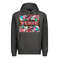 Charcoal Heather Nurse Premium Hoodie - LillyAllenDesigns