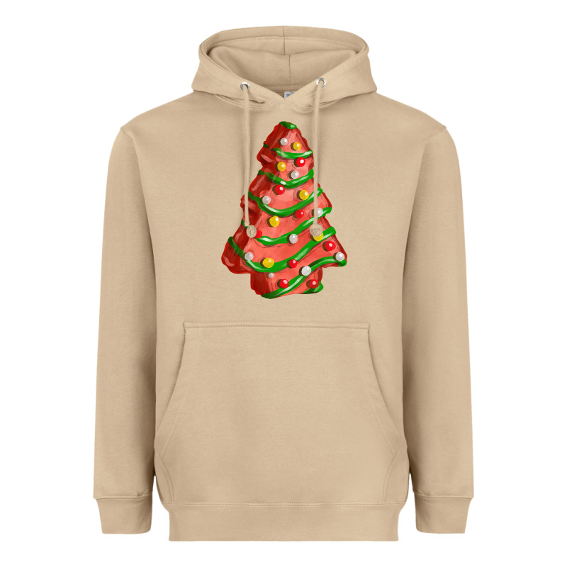 Red Christmas Cake Fa Element Heavyweight Hoodie by FaDigitalArtStudio | Teevron