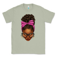 Matcha afro messy bun pink leopard bow Classic Tee - texasbilliewilder