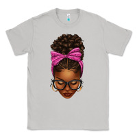 Moon Dust afro messy bun pink leopard bow Classic Tee - texasbilliewilder