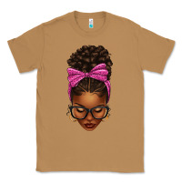 Toasted Coconut afro messy bun pink leopard bow Classic Tee - texasbilliewilder