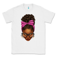 White afro messy bun pink leopard bow Classic Tee - texasbilliewilder