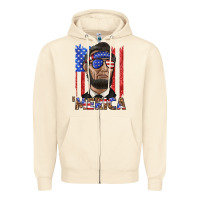 Sandshell merica with lincoln Zipper Hoodie - texasbilliewilder