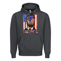 Smoke merica with lincoln Zipper Hoodie - texasbilliewilder