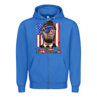 True Royal merica with lincoln Zipper Hoodie - texasbilliewilder