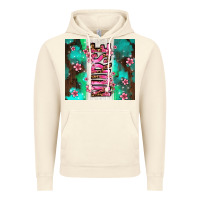 Vintage Artic pink floral nurse with flowers Vintage Hoodie - AdoDesignShop