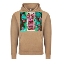 Vintage Coffee pink floral nurse with flowers Vintage Hoodie - AdoDesignShop