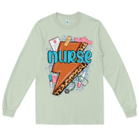 Matcha nurse lightning bolt Long Sleeve Tee - MaliasSmallBusiness