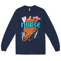 Navy nurse lightning bolt Long Sleeve Tee - MaliasSmallBusiness