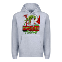 Heather Grey christmas character hand physician assistant Premium Hoodie - NancyCooperArtShop