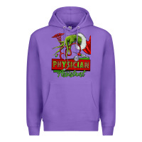 Purple christmas character hand physician assistant Premium Hoodie - NancyCooperArtShop
