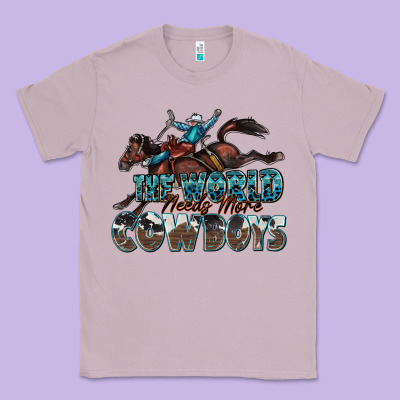 The World Needs More Cowboys Classic Tee Designed By Zillion Design Studio