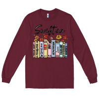 Burgundy swiftea books Long Sleeve Tee - MaliasSmallBusiness