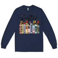 Navy swiftea books Long Sleeve Tee - MaliasSmallBusiness