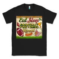 Black eat sleep football repeat tumbler Classic Tee - BundleAndBundleShop