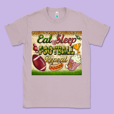 Eat Sleep Football Repeat Tumbler Classic Tee Designed By Bundleandbundleshop