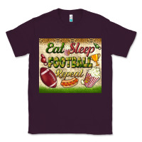 Plum eat sleep football repeat tumbler Classic Tee - BundleAndBundleShop
