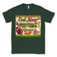 Sports Green eat sleep football repeat tumbler Classic Tee - BundleAndBundleShop