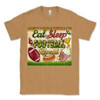 Toasted Coconut eat sleep football repeat tumbler Classic Tee - BundleAndBundleShop