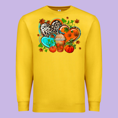 Western Leopard  Fall   Hearts Premium Sweatshirt Designed By Adodesignshop
