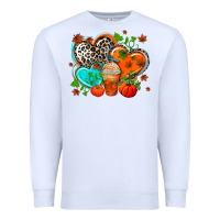 White western leopard  fall   hearts Premium Sweatshirt - AdoDesignShop