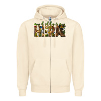 Sandshell my daddy is my hero army western Zipper Hoodie - texasbilliewilder
