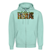 Seafoam my daddy is my hero army western Zipper Hoodie - texasbilliewilder