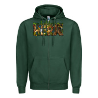 Sports Green my daddy is my hero army western Zipper Hoodie - texasbilliewilder