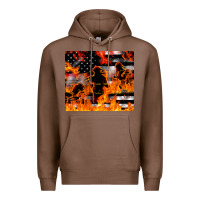 Chestnut firefighter thin red lin Premium Hoodie - LillyAllenDesigns