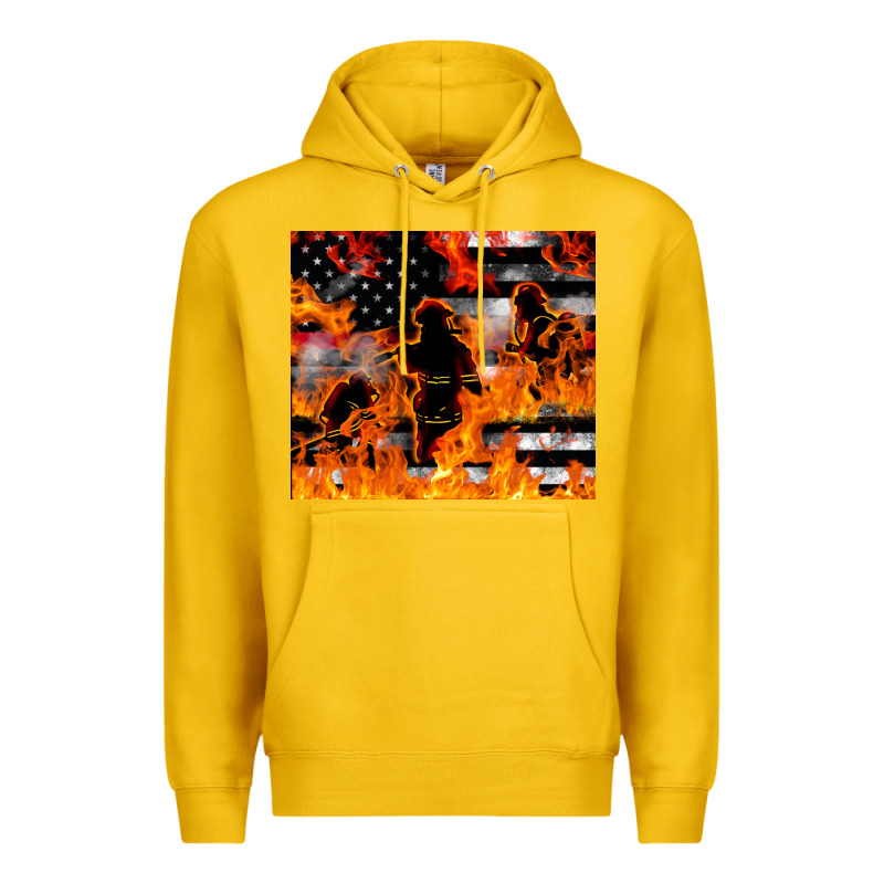 Firefighter Thin Red Lin Premium Hoodie by LillyAllenDesigns | Teevron