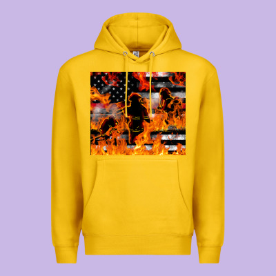 Firefighter Thin Red Lin Premium Hoodie Designed By Lillyallendesigns