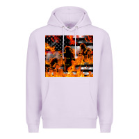 Lilac firefighter thin red lin Premium Hoodie - LillyAllenDesigns