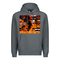 Rock firefighter thin red lin Premium Hoodie - LillyAllenDesigns