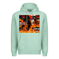 Seafoam firefighter thin red lin Premium Hoodie - LillyAllenDesigns