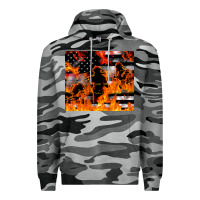 Slate Camo firefighter thin red lin Premium Hoodie - LillyAllenDesigns