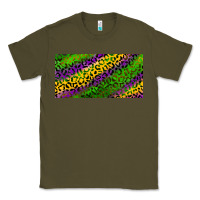Army Green Mardi Gras Leopard Classic Tee - RanaPortraitStore