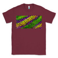 Burgundy Mardi Gras Leopard Classic Tee - RanaPortraitStore
