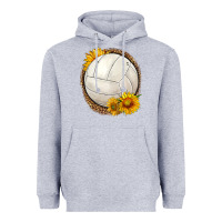 Heather Grey western volleyball with sunflower Heavyweight Hoodie - HRA Design Shop