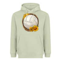 Matcha western volleyball with sunflower Heavyweight Hoodie - HRA Design Shop