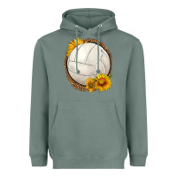 Sage western volleyball with sunflower Heavyweight Hoodie - HRA Design Shop