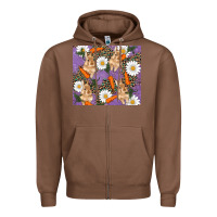 Chestnut easter bunny carrot daisys leopard glitter Zipper Hoodie - RanaPortraitStore